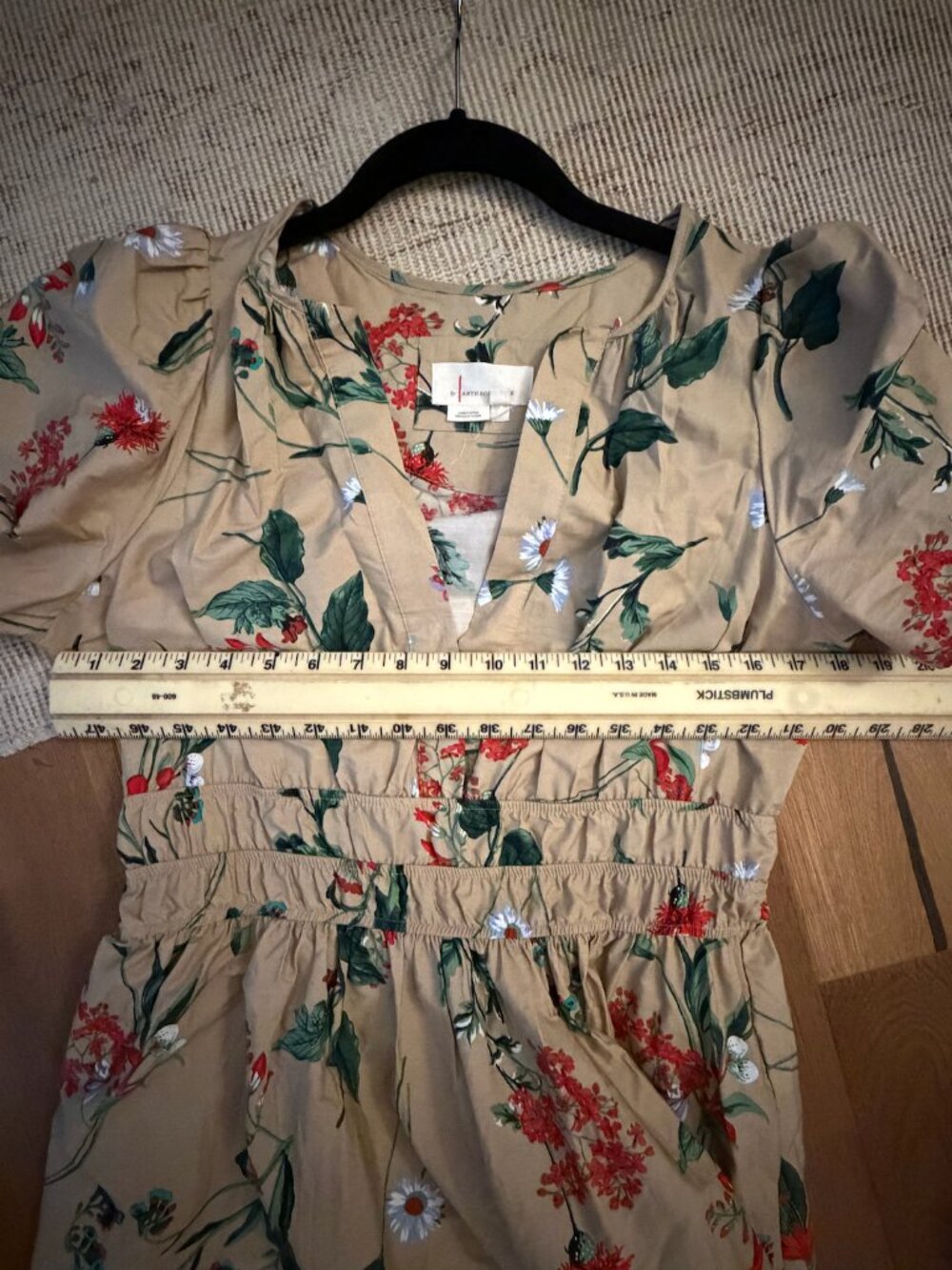 Anthropologie Somerset Maxi Dress Khaki Floral - Picture 7 of 7